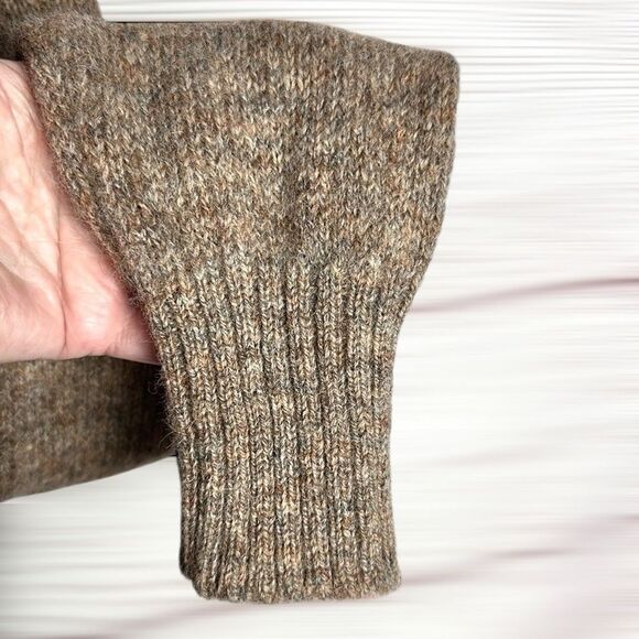 Braemar International Vintage Wool Sweater Pullover Taupe Crew neck Slim M/L - Picture 6 of 9